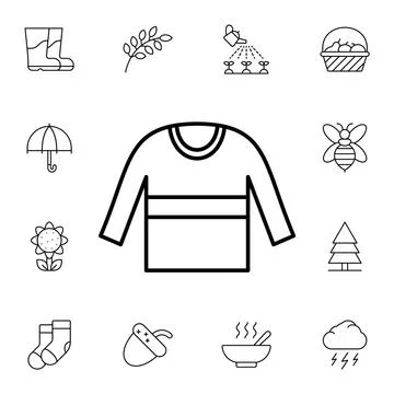 Sweater flat vector icon in autumn pack Stock Illustration