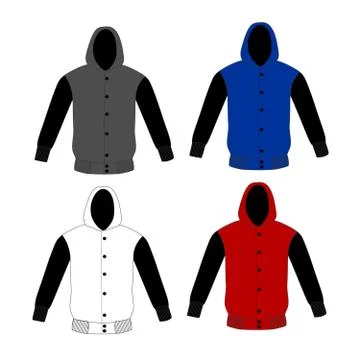 Sweater hoodie template Stock Illustration
