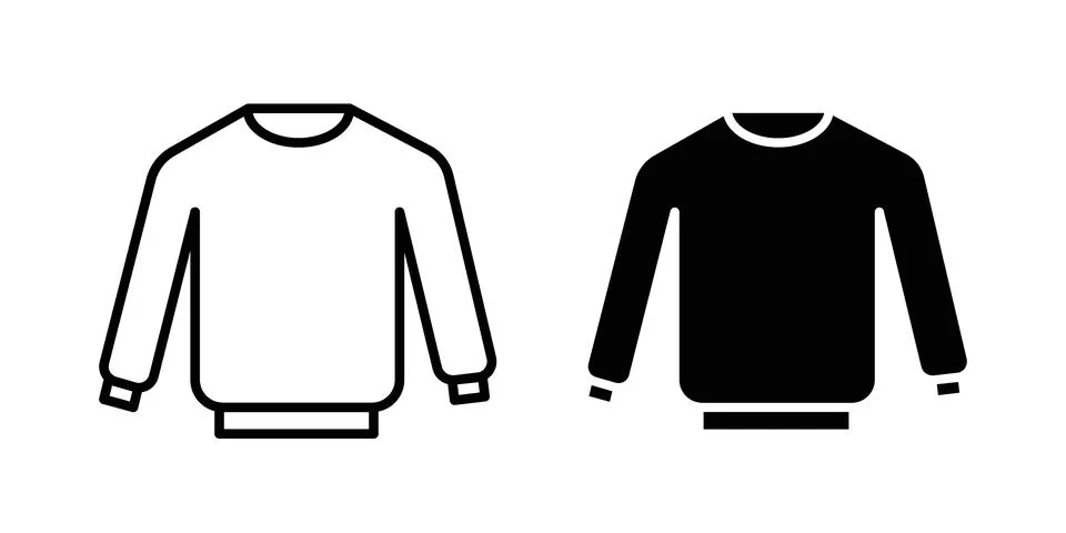 Sweater icon bundle for website design projects 스톡 일러스트