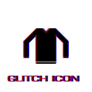 Sweater icon flat. Stock Illustration