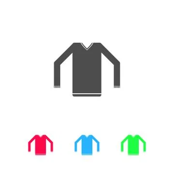 Sweater icon flat. Stock Illustration