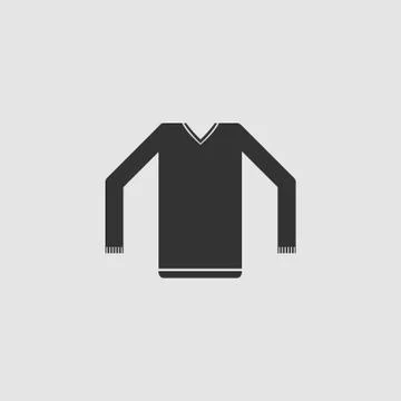 Sweater icon flat. Stock Illustration