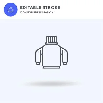 Sweater icon vector, filled flat sign, solid pictogram isolated on white, logo Illustrazione stock