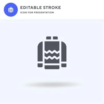 Sweater icon vector, filled flat sign, solid pictogram isolated on white, logo 库存插图