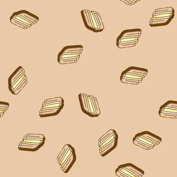 Sweater knitting wool isometric icon seamless pattern Illustrazione stock