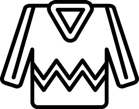 Sweater Line Icon Design Stock Illustration