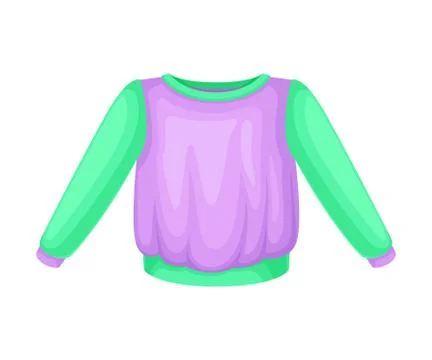 Sweater or Pullover with Long Sleeves as Clothes for Boys Vector Illustration Ilustración de archivo