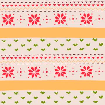 Sweater pattern for fabric design, Textile ornament. Christmas background. Stock Illustration