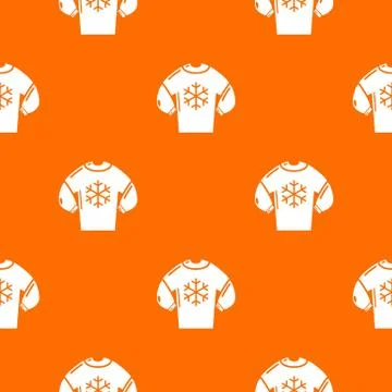 Sweater pattern vector orange Illustrazione stock