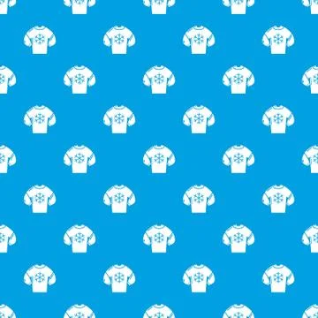 Sweater pattern vector seamless blue Illustrazione stock