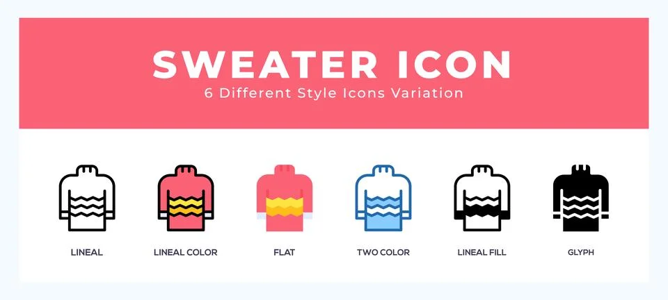 Sweater vector icon. with different styles vector illustration. Illustrazione stock