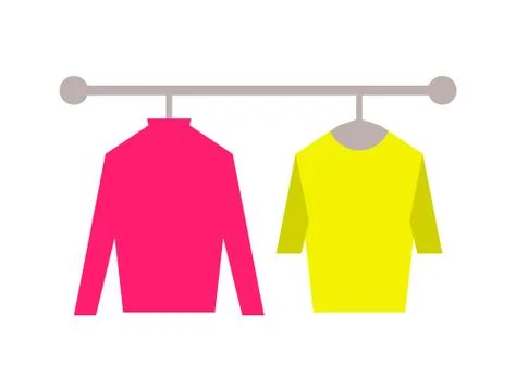 Sweaters Clothing Store Set Vector Illustration Stock Illustration