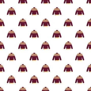 Sweaters pattern creating a repeating winter clothing background 스톡 일러스트
