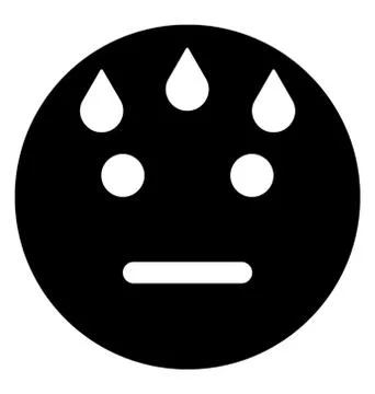 Sweating Face Emoticon Stock Illustration