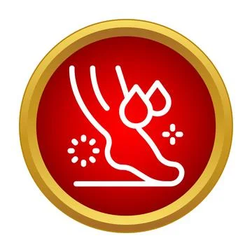 Sweating foot icon representing hyperhidrosis and foot health problems Иллюстрация