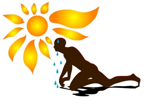 Sweating Stock Illustration