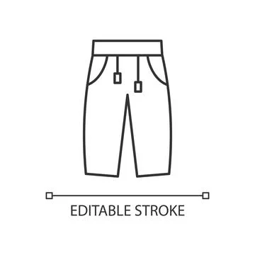 Sweatpants linear icon Stock Illustration