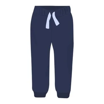 Sweatpants vector icon on a white background. Pants illustration isolated on Stock Illustration