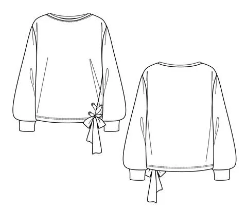 Sweatshirt with bow Stock Illustration