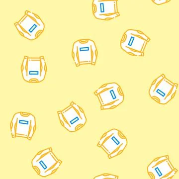 Sweatshirt clothing vector seamless pattern 库存插图