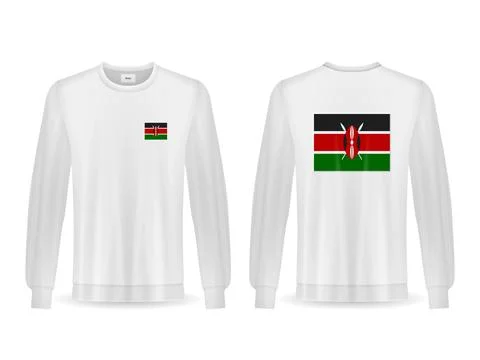 Sweatshirt with Kenya flag Stock Illustration