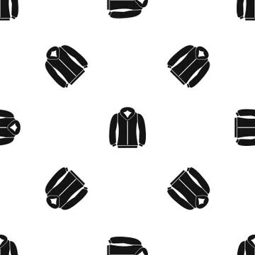 Sweatshirt pattern seamless black Stockillustratie