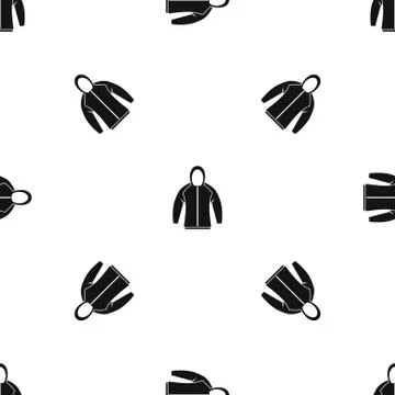 Sweatshirt pattern seamless black Stock Illustration