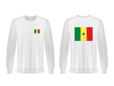Sweatshirt with Senegal flag Stock Illustration