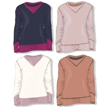 Sweatshirt set vector. Stock Illustration