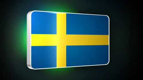 Sweden 3d flag Stock Footage 959589