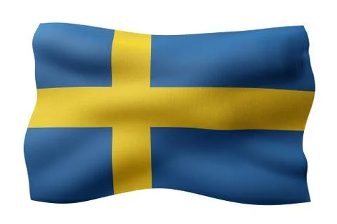 Sweden 3d flag Stock Illustration