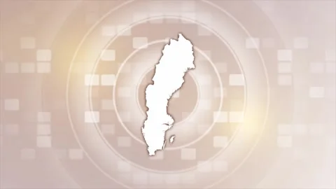 Sweden Animated Map Stock Footage 275637377