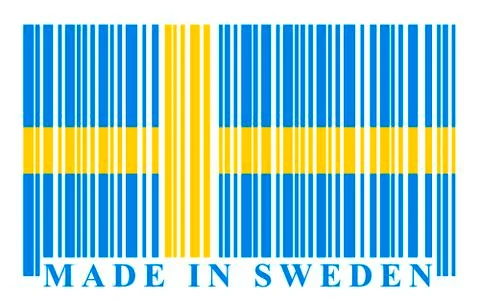 Sweden barcode flag, vector Stock Illustration