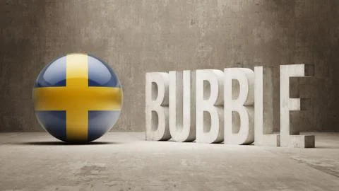 Sweden. Bubble  Concept. Stock Illustration