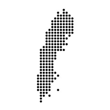 Sweden dotted vector map Stockillustratie