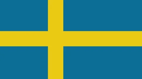 Sweden flag with animated light sweep Stock Footage 309883676