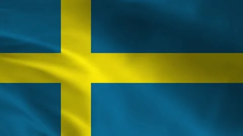 Sweden flag animation Stock Footage 245552648