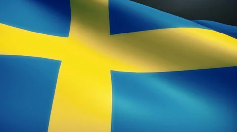 Sweden Flag Animation Loop Stock Footage 38005984