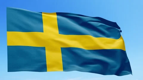 Sweden Flag Animation – Seamless Loop (4K UHD) Stock Footage 317579158