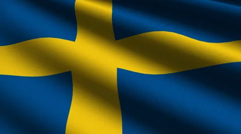 Sweden flag close up Stock Footage 882858