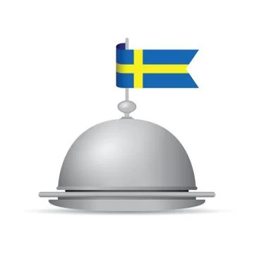 Sweden flag dinner platter Stock-Illustration