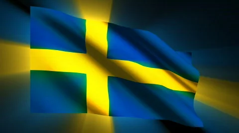 Sweden Flag Stock Footage 846002