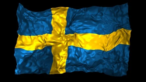 Sweden flag Stock Footage 110857786