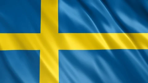 Sweden Flag Stock Footage 123895225