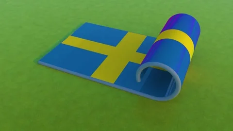 Sweden Flag Video stock 256659365