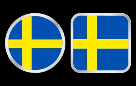 Sweden flag icon Stock Illustration