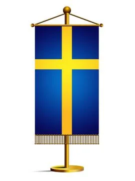 Sweden flag isolated Stock Illustration