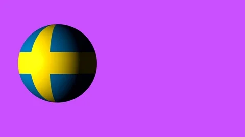 Sweden flag on lilac background Stock Footage 75893122