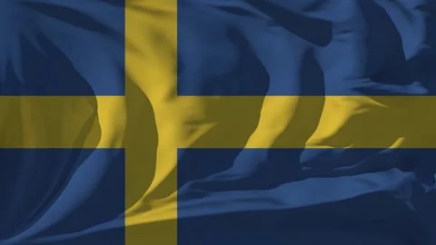 Sweden Flag Loop Stock Footage 295741363