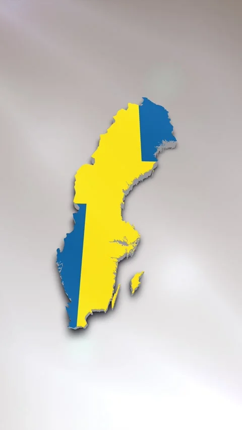 Sweden Flag on Map Stock Footage 278209927